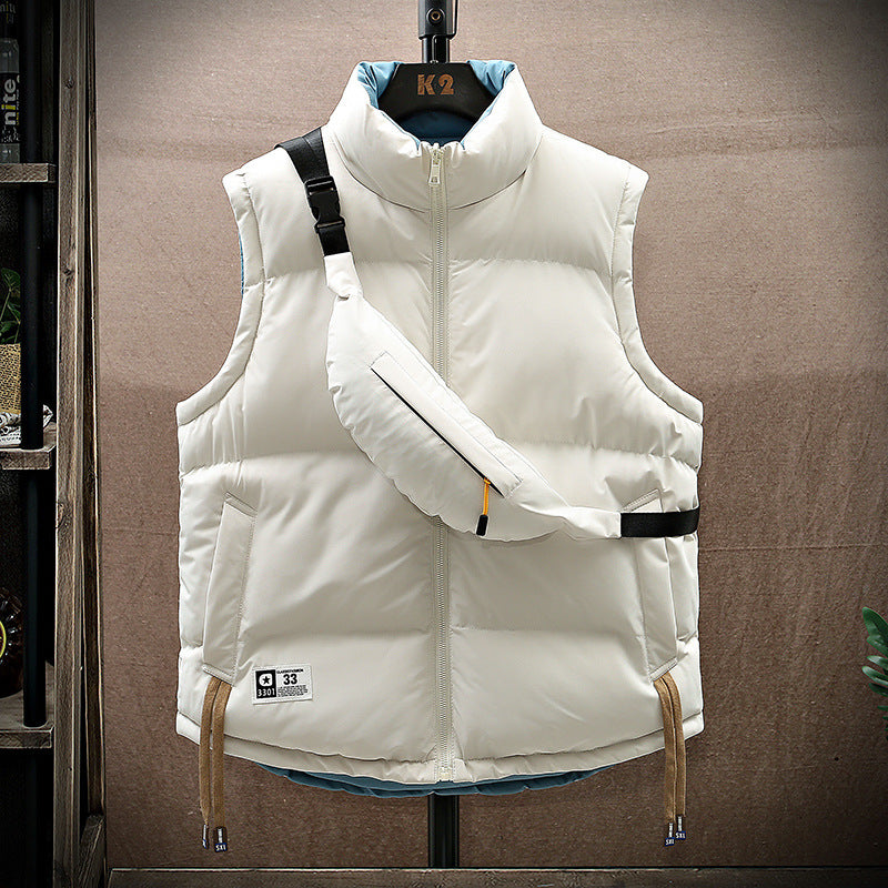 Herren isolierte Outdoor-Weste mit praktischen Seitentaschen und verstellbarem Saum Aliams