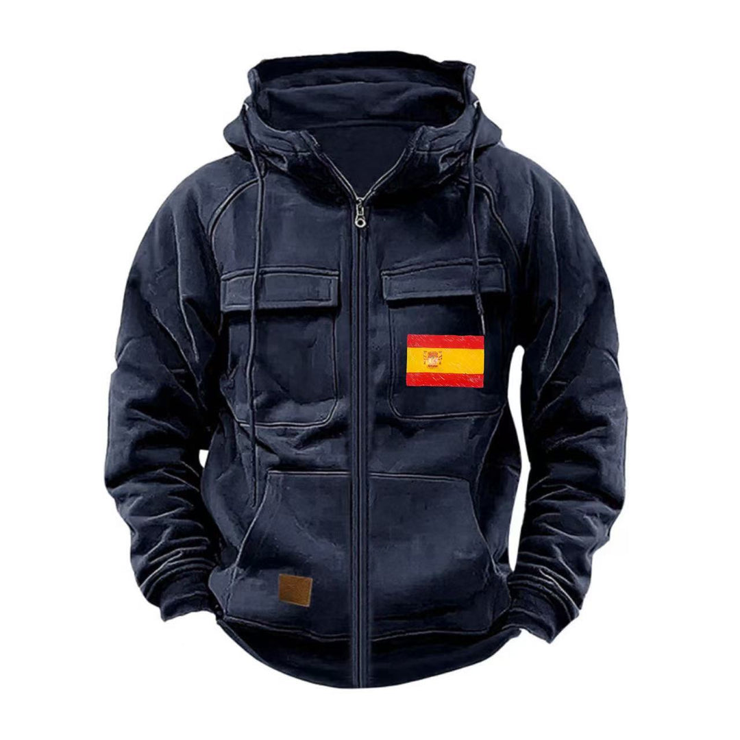 Herren funktionale Jacke mit mehreren Taschen Aliams