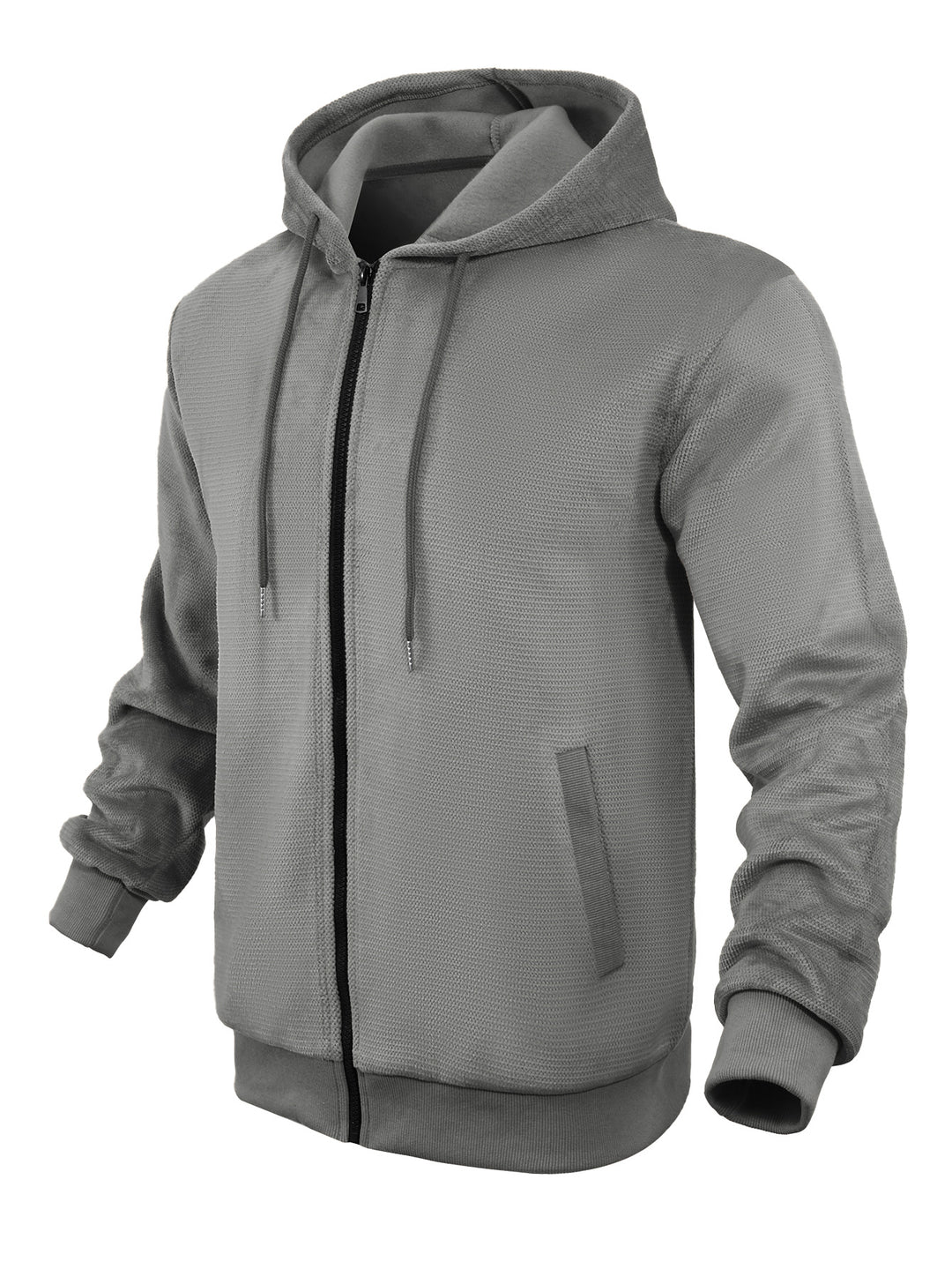 Herren funktionale Kapuzenjacke mit Reißverschluss und atmungsaktiver Netzstruktur Aliams