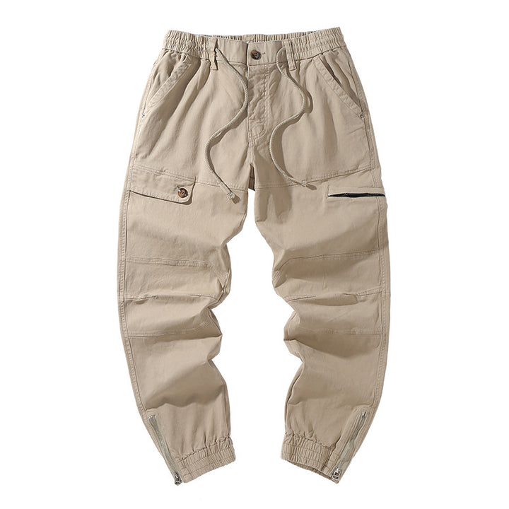 Herren praktische Cargo-Hose mit elastischem Bund und zahlreichen Taschen Aliams
