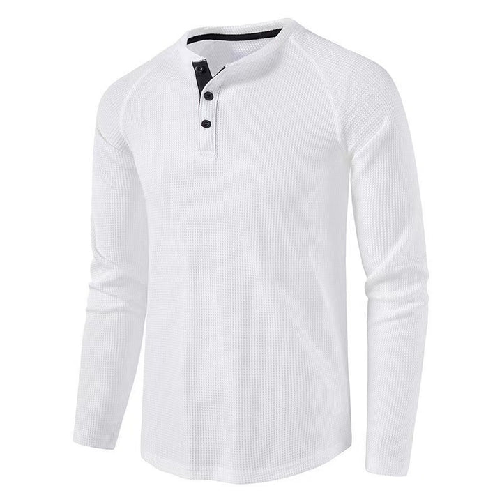 Herren elegantes Longsleeve mit Knopfleiste Aliams