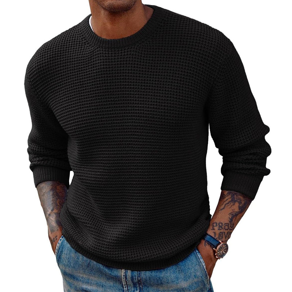 Herren Strukturierter Rundhals-Pullover Aliams