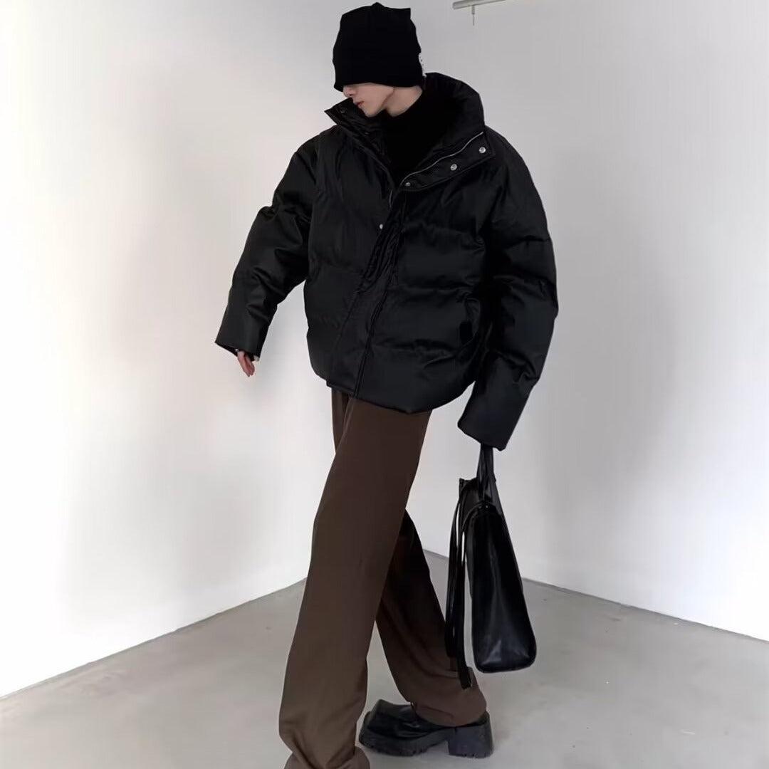 Unisex gefütterte Oversized-Jacke mit hohem Kragen Aliams