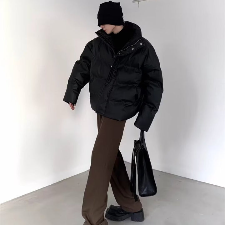 Unisex gefütterte Oversized-Jacke mit hohem Kragen Aliams