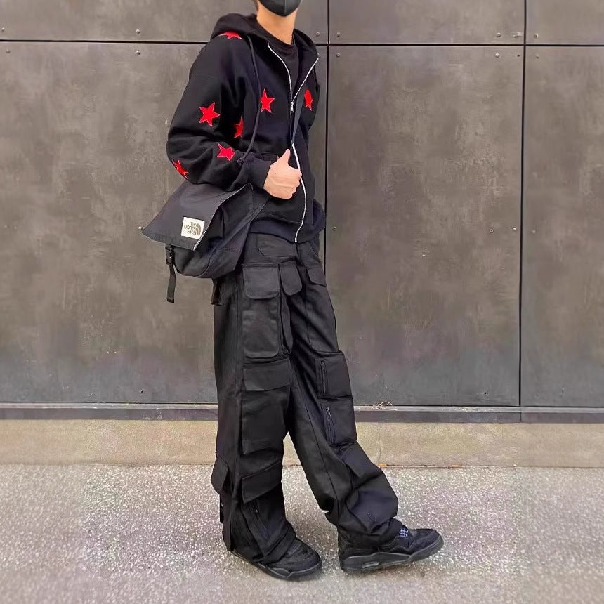 Herren Kapuzenpullover mit auffälligem Sternenmuster Aliams