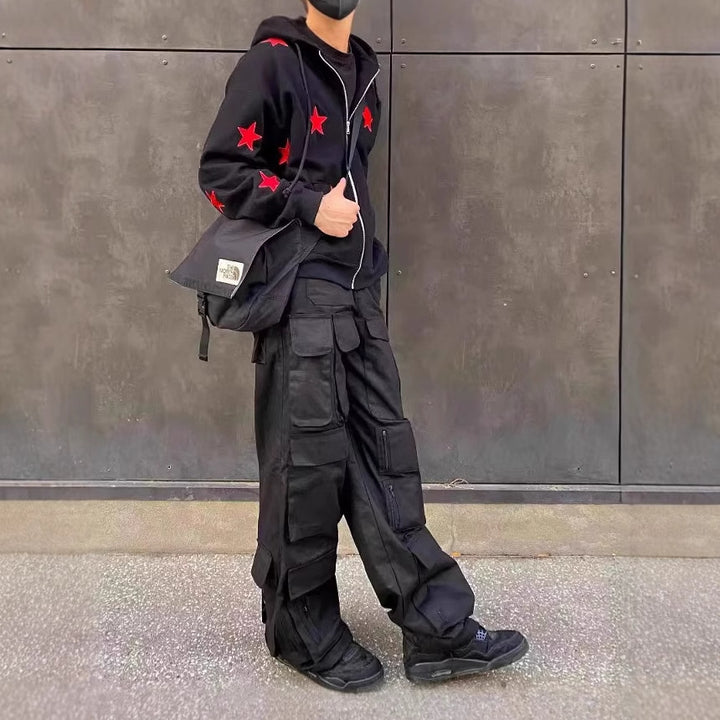 Herren Kapuzenpullover mit auffälligem Sternenmuster Aliams