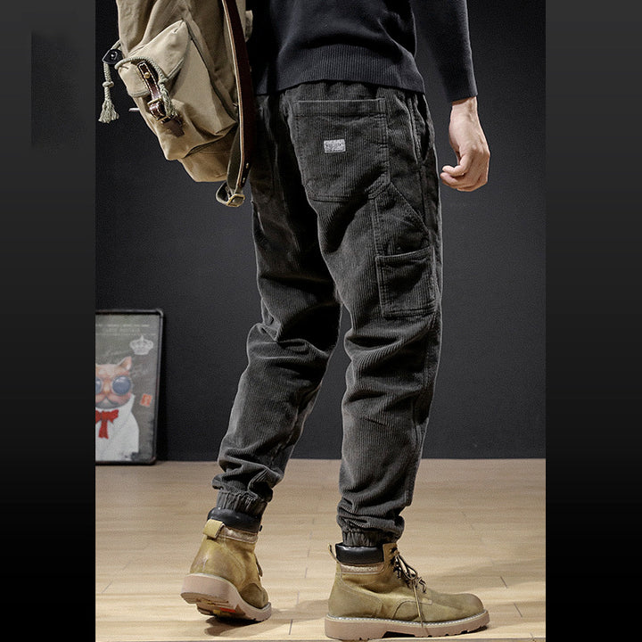 Herren Cordhosen mit praktischen Taschen und elastischem Bund Aliams