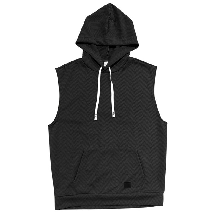 Unisex ärmelloses Kapuzenshirt mit Struktur Aliams