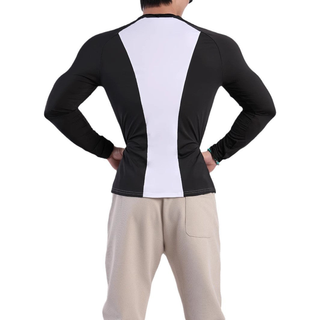 Herren Sport-Langarmshirt mit atmungsaktiven Einsätzen und ergonomischem Schnitt Aliams