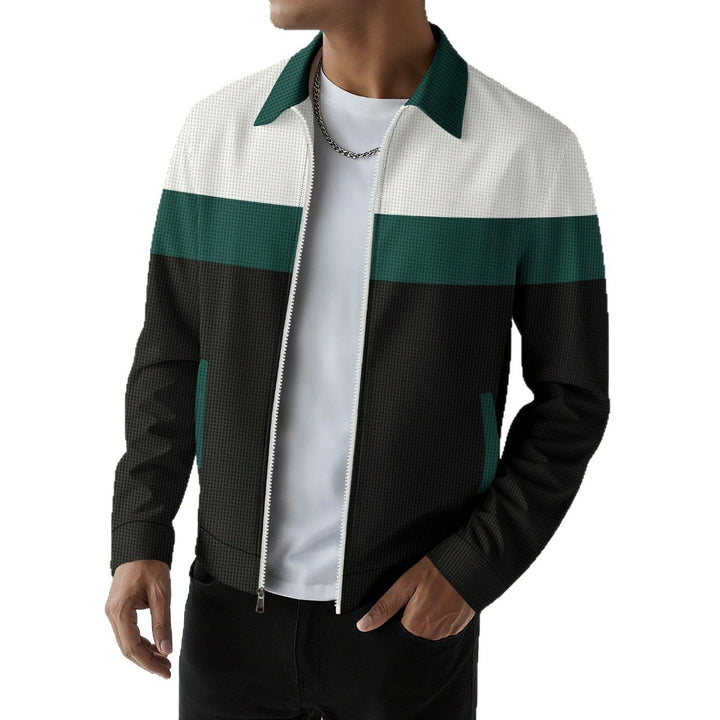 Herren stylische Übergangsjacke mit farbblockierendem Design Aliams