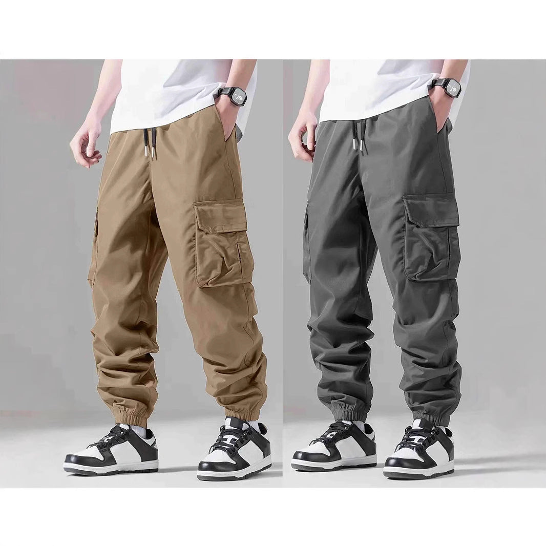 Herren Cargo-Hose mit elastischem Bund und multifunktionalen Taschen Aliams