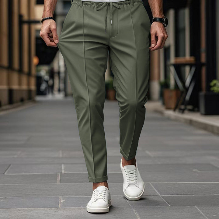 Herren Sportliche Chino-Hose mit elastischem Bund und atmungsaktivem Material Aliams