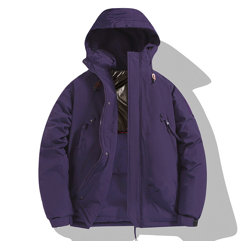 Herren Funktionsjacke mit verstellbarer Kapuze und isolierter Innenausstattung Aliams