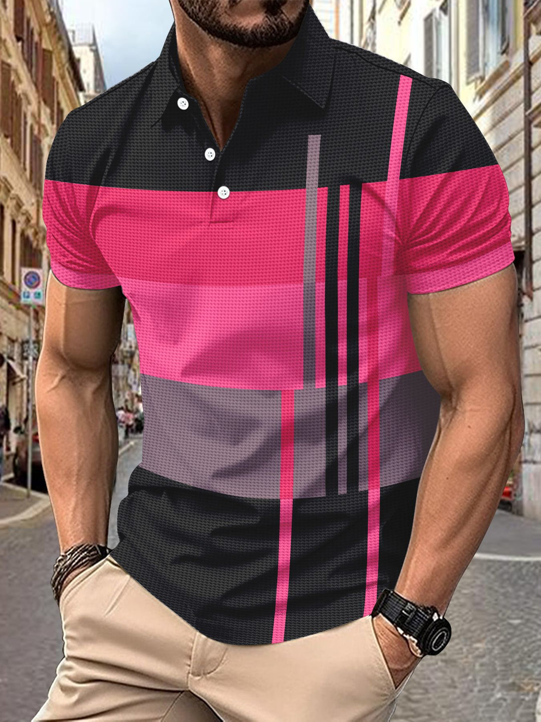 Herren Sportliches Piqué-Poloshirt Aliams