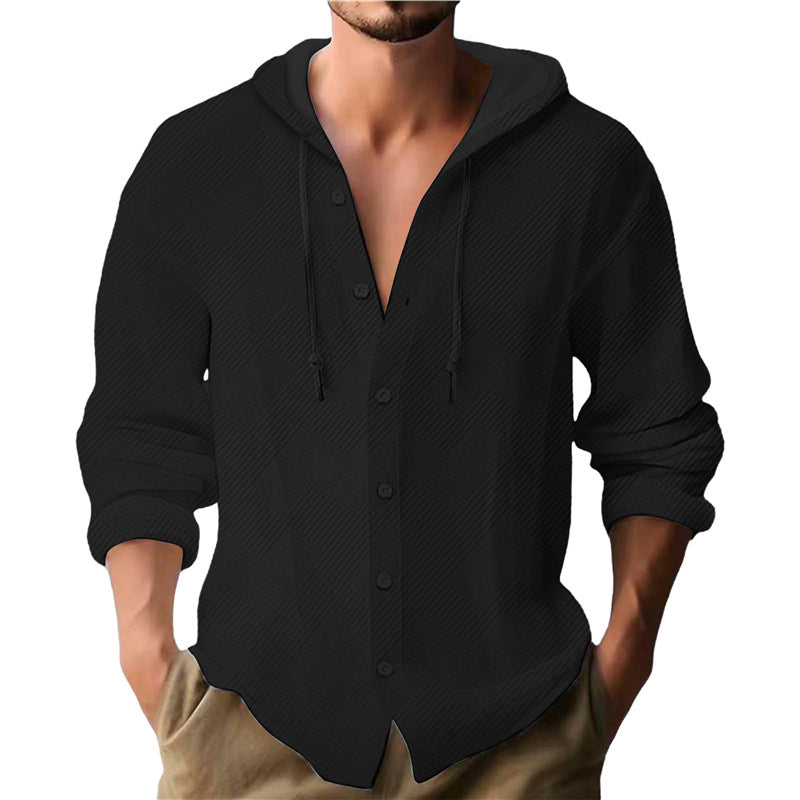 Herren Kapuzenbluse mit strukturiertem Design Aliams