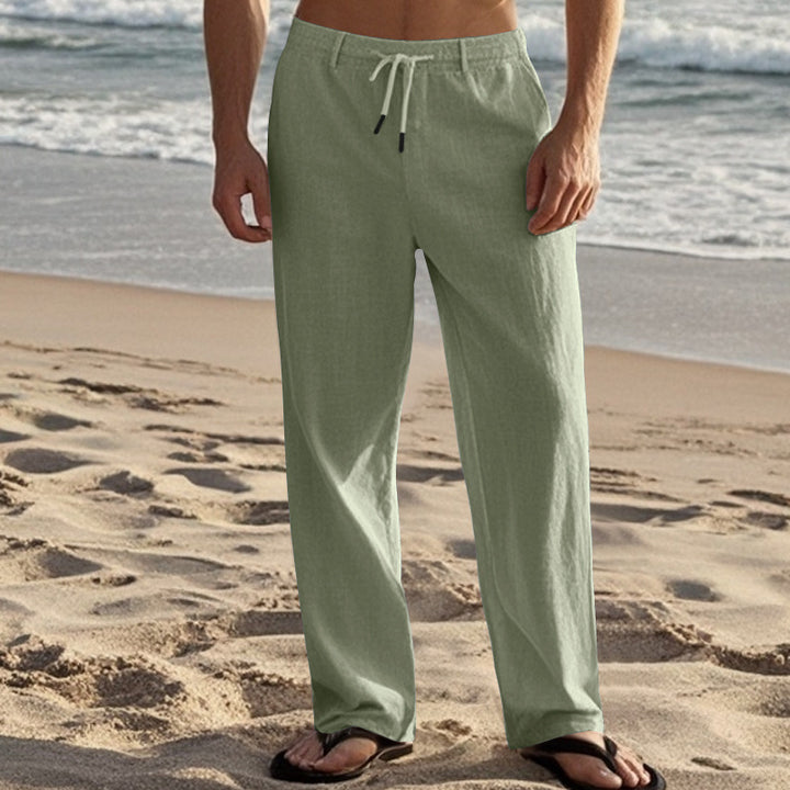 Herren Bequeme Strandhose mit elastischem Bund und praktischen Seitentaschen Aliams