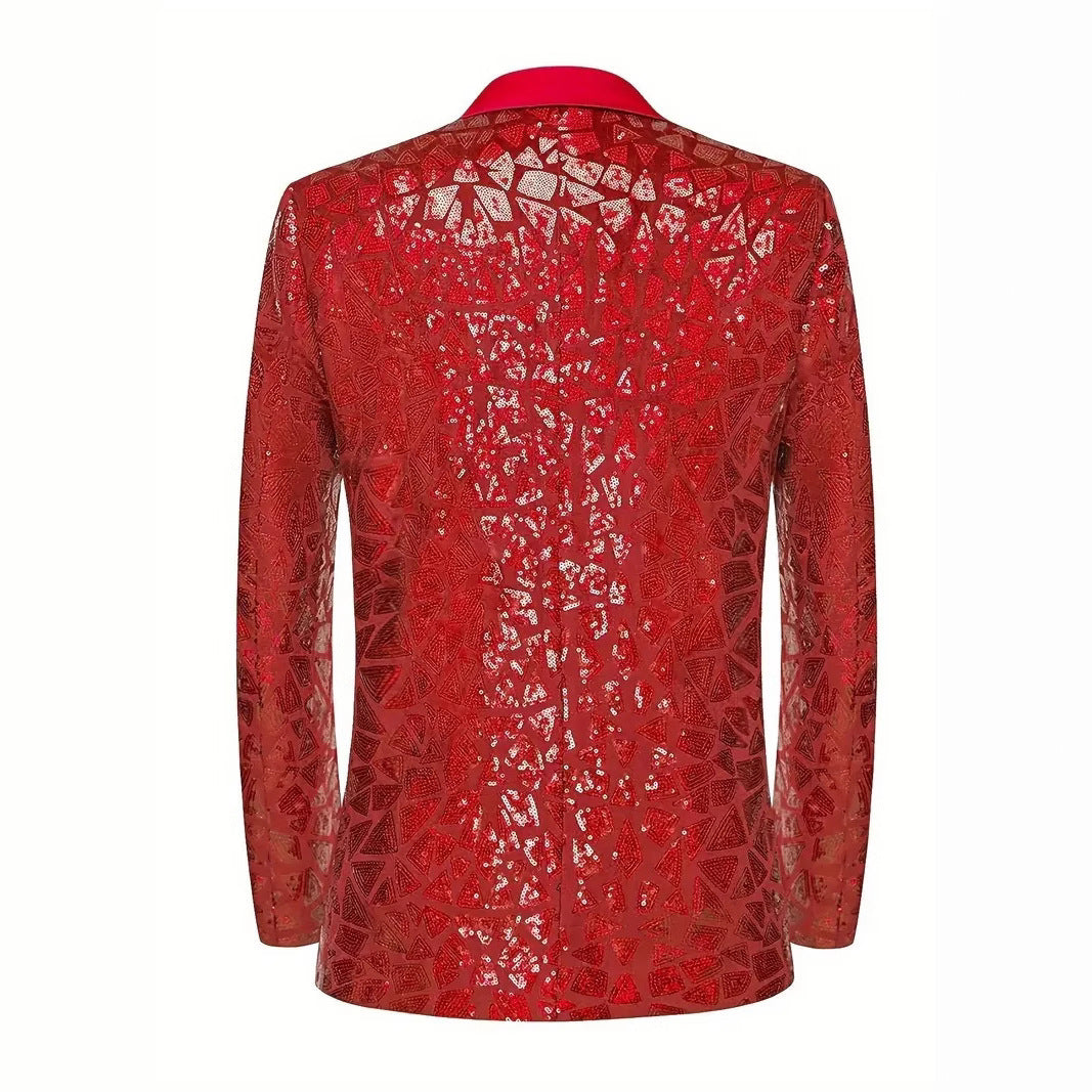 Herren glamouröser Paillettenblazer Aliams
