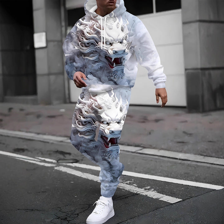 Herren Hoodie- und Jogginghose-Set mit einzigartigem Grafikdesign Aliams