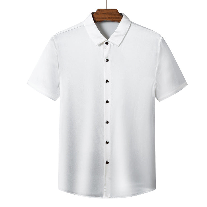Herren Kurzarmhemd aus hochwertiger, atmungsaktiver Baumwolle Aliams