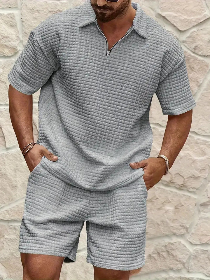 Herren Kurzarm-Polo mit praktischen Reißverschlussdetail Aliams