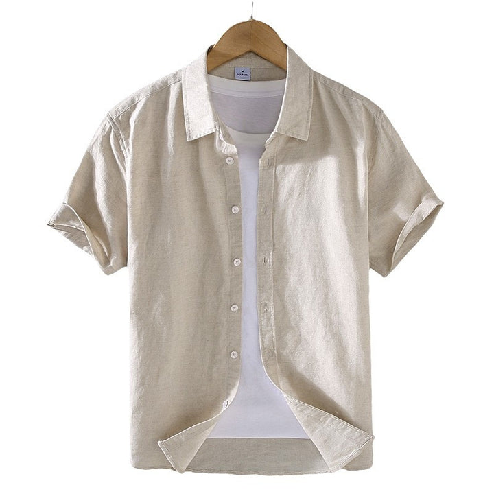 Herren Kurzarm-Hemd mit modernem Denim-Look und lässigem Schnitt Aliams