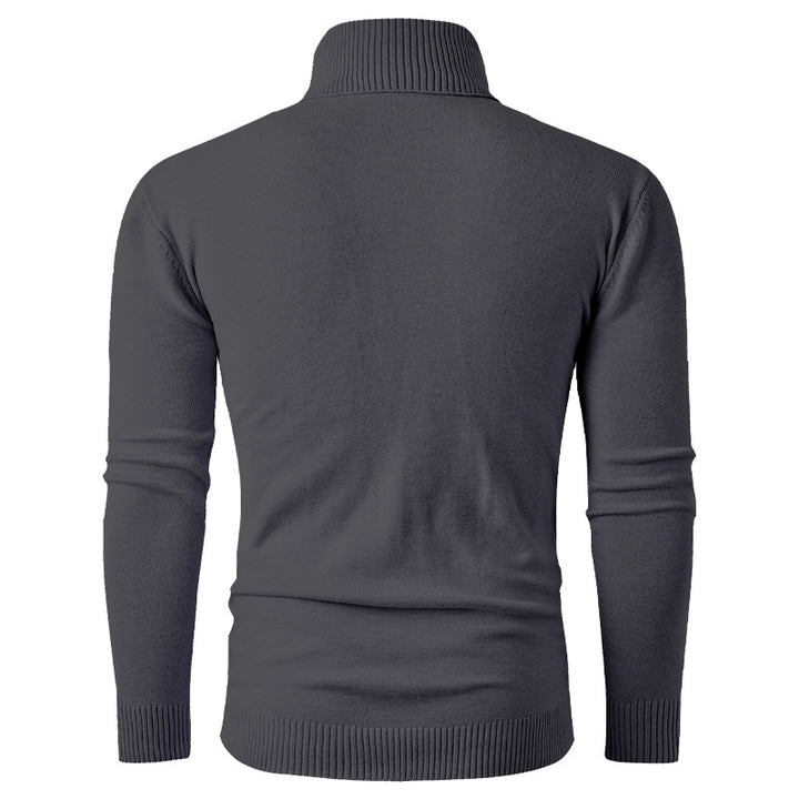 Herren Rollkragenpullover mit strukturiertem Muster und hohem Kragen Aliams