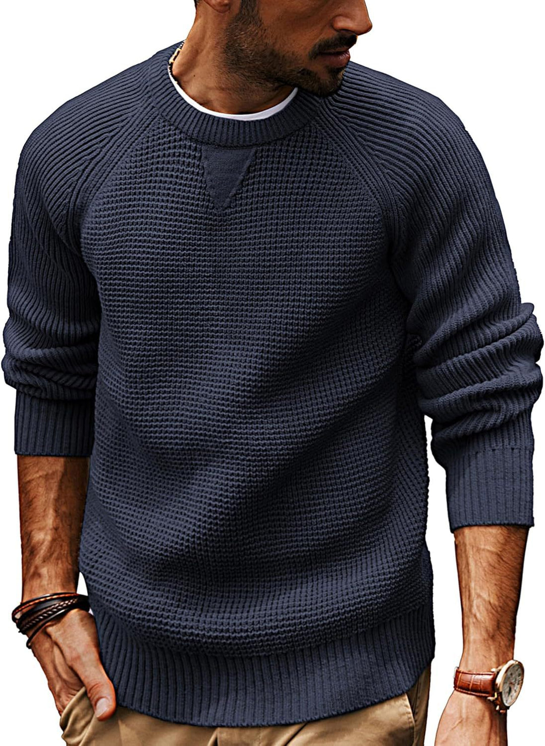Herren strukturiertes Pullover mit lässigem Schnitt Aliams
