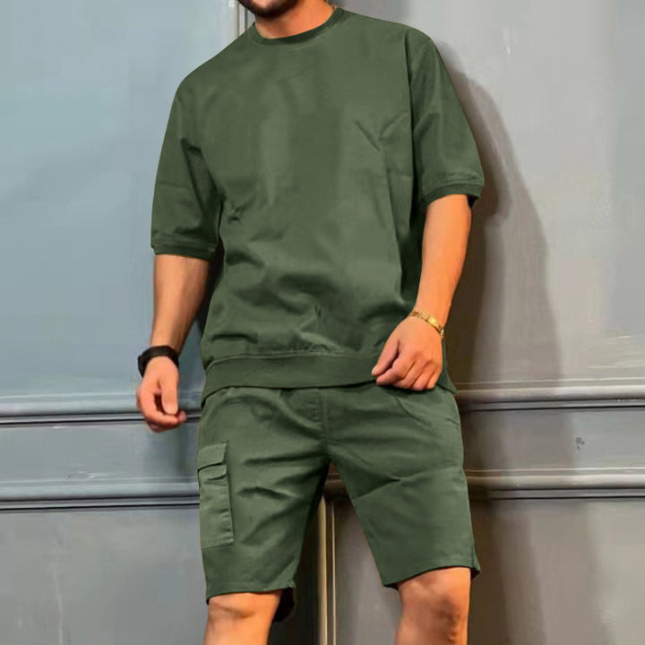 Herren Freizeitoberteil mit modernen Cargo-Shorts Aliams