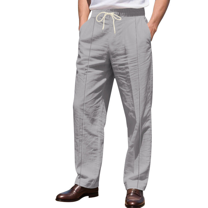 Herren elegante Freizeithose mit verstellbarem Bund Aliams