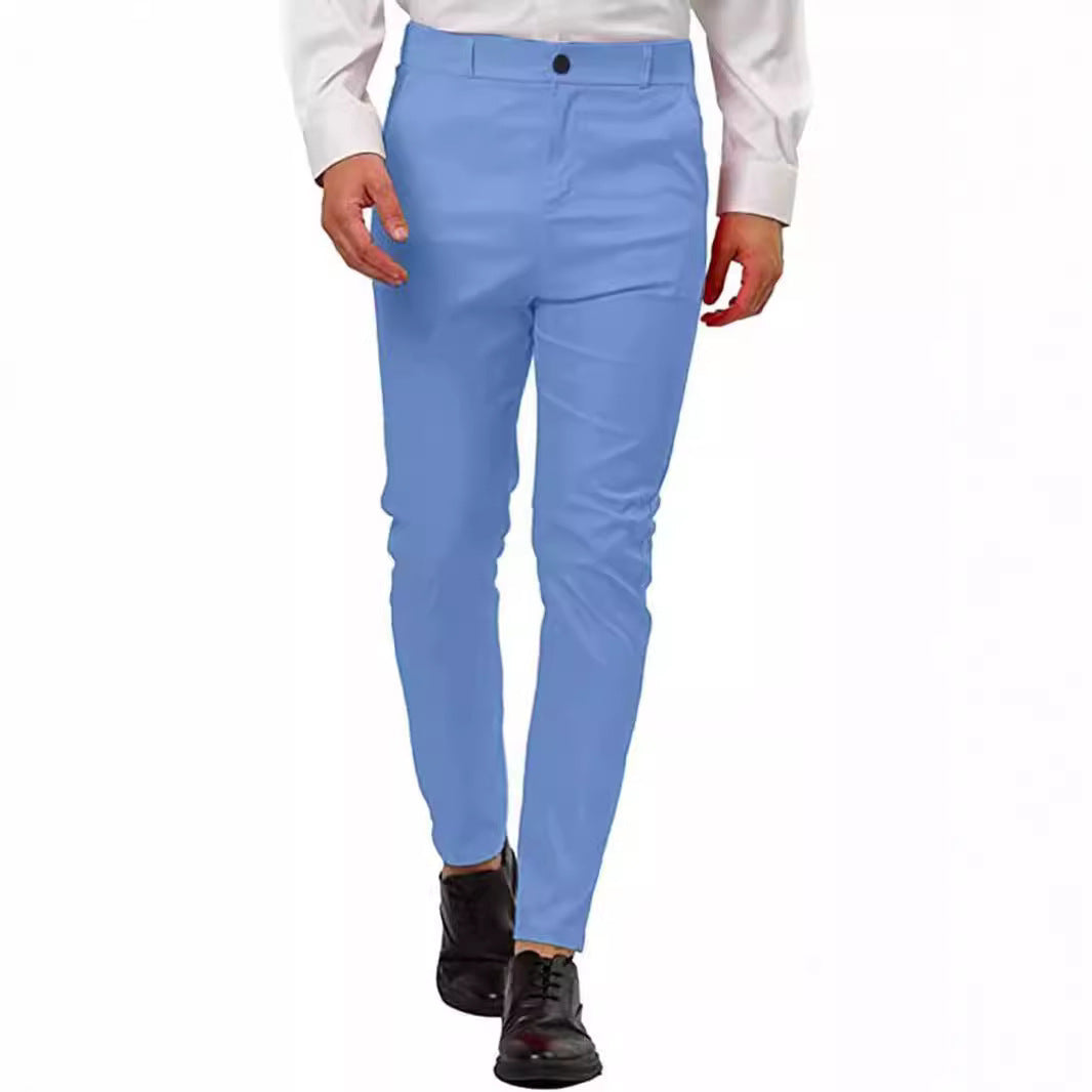 Herren Elegante und bequeme Chino-Hose mit schmalem Schnitt Aliams