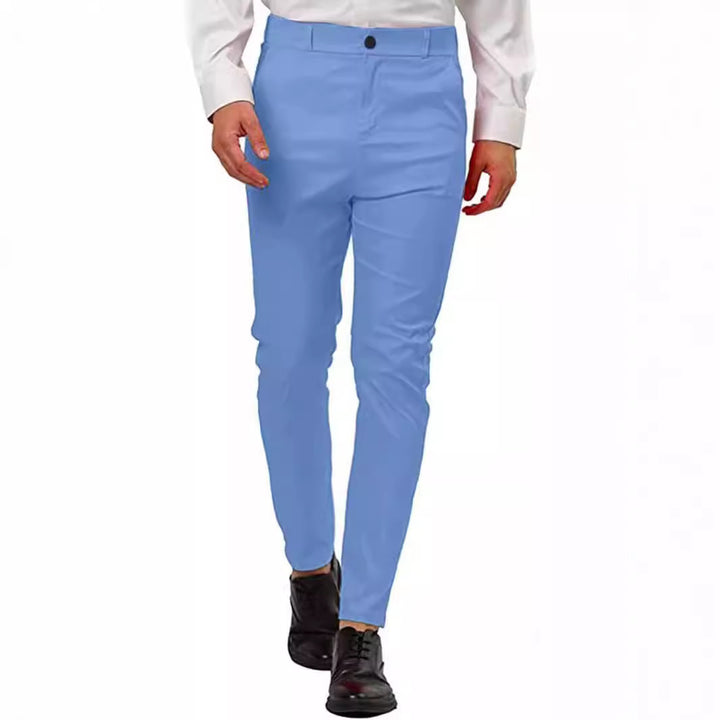 Herren Elegante und bequeme Chino-Hose mit schmalem Schnitt Aliams