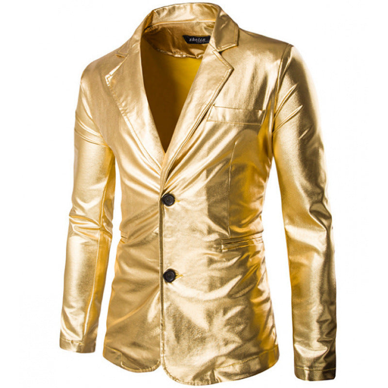 Herren Glamouröser Satin-Blazer Aliams
