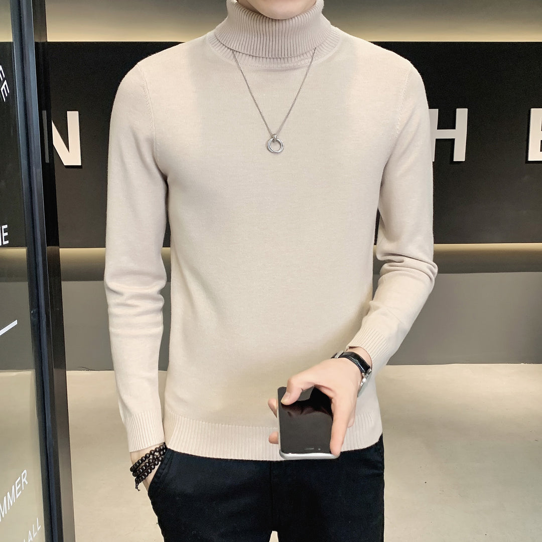 Herren Pullover mit hohem Kragen aus weicher Strickware Aliams