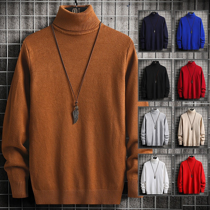 Herren stylischer Rollkragenpullover aus weichem Strickmaterial mit modernen Akzenten Aliams
