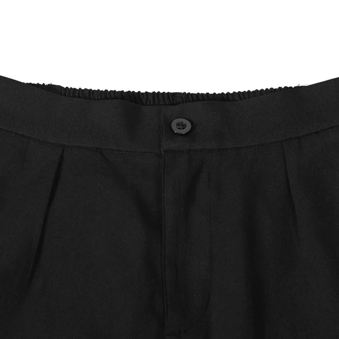 Herren Elegante weite Hose mit elastischem Bund und seitlichen Eingrifftaschen Aliams