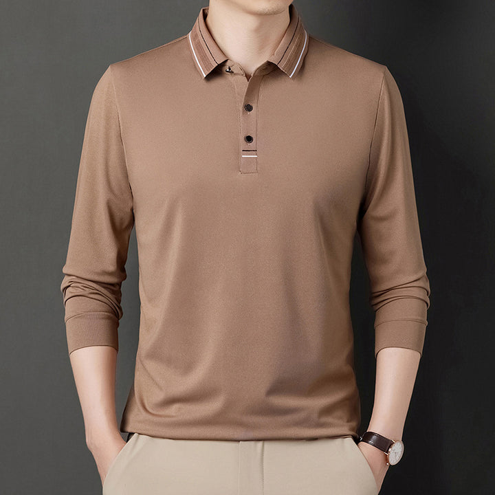 Herren elegantes Poloshirt mit strukturiertem Kragen und stilvollen Akzenten Aliams