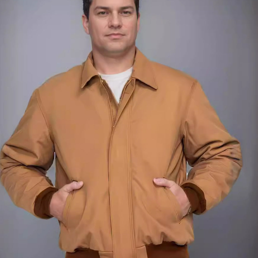 Herren stilvolle Bomberjacke mit praktischen Taschen und elastischem Bund Aliams