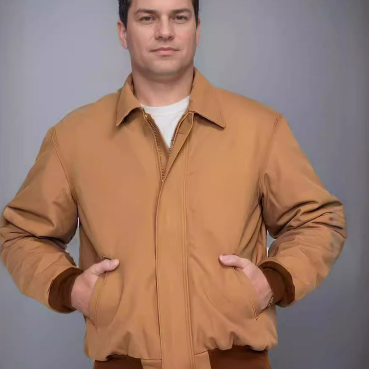 Herren stilvolle Bomberjacke mit praktischen Taschen und elastischem Bund Aliams