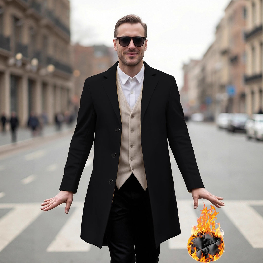 Herren eleganter Langmantel mit modernem Schnitt und optimalem Tragekomfort Aliams