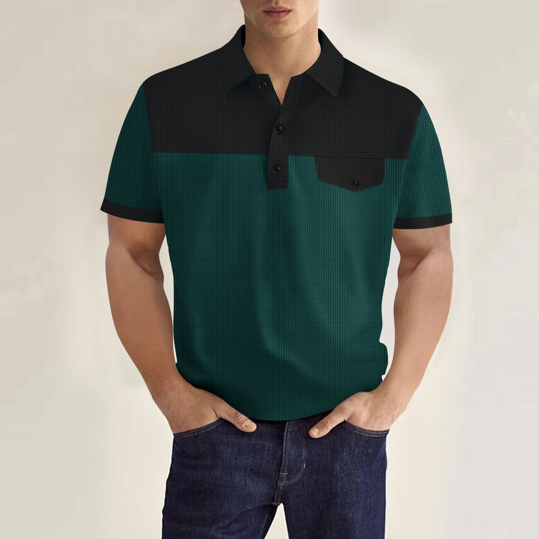 Herren Polohemd mit modernem Schnitt und gestreiftem Design Aliams