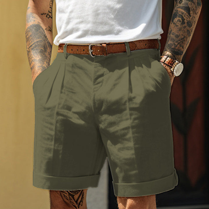 Herren Shorts aus atmungsaktivem Leinen mit praktischem Taschen-Design Aliams