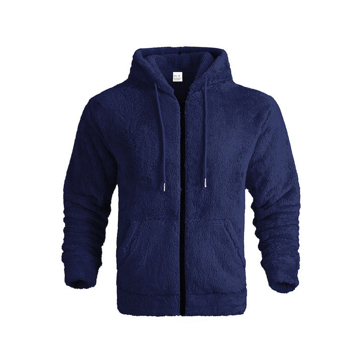 Herren weicher Fleece-Hoodie mit praktischen Taschen und Reißverschluss Aliams