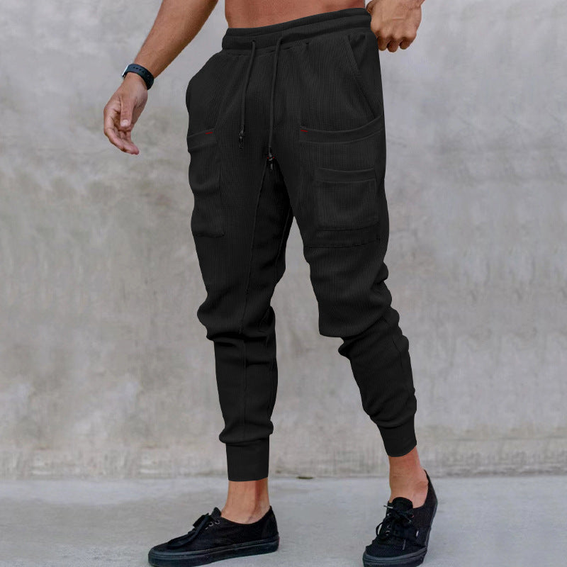 Herren Cargo-Jogginghose mit elastischem Bund und praktischen Taschen Aliams