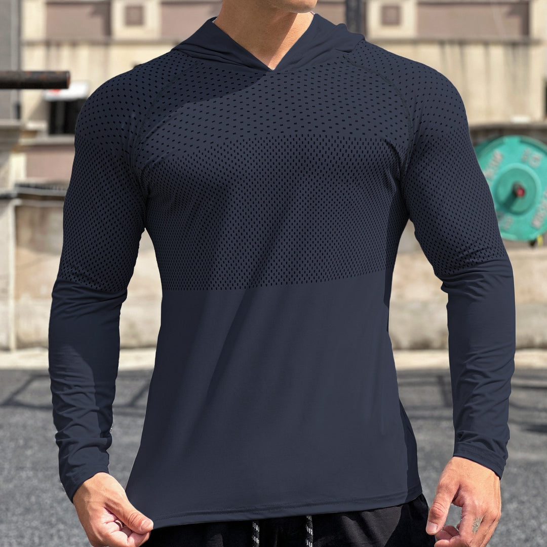 Herren Sportliches Langarmshirt mit atmungsaktivem Mesh-Einsatz Aliams