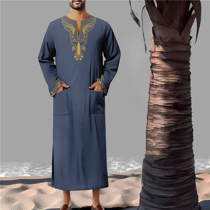 Herren Kaftan mit aufwendiger Stickerei Aliams