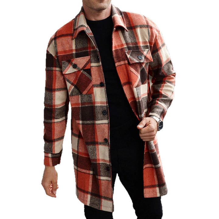Herren Flanellhemdjacke im karierter Design mit praktischen Taschen Aliams