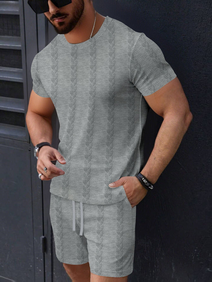 Herren Sportliches Kurzarmset mit strukturierter Oberfläche Aliams