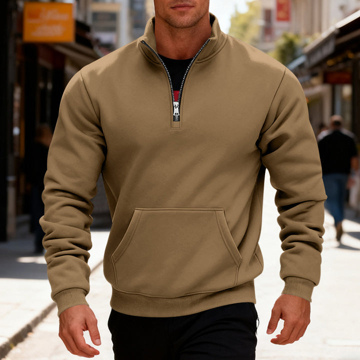 Herren Fleecejacke mit halbem Reißverschluss Aliams