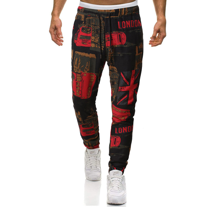 Herren Cargohose mit urbanem Print und elastischem Bund Aliams