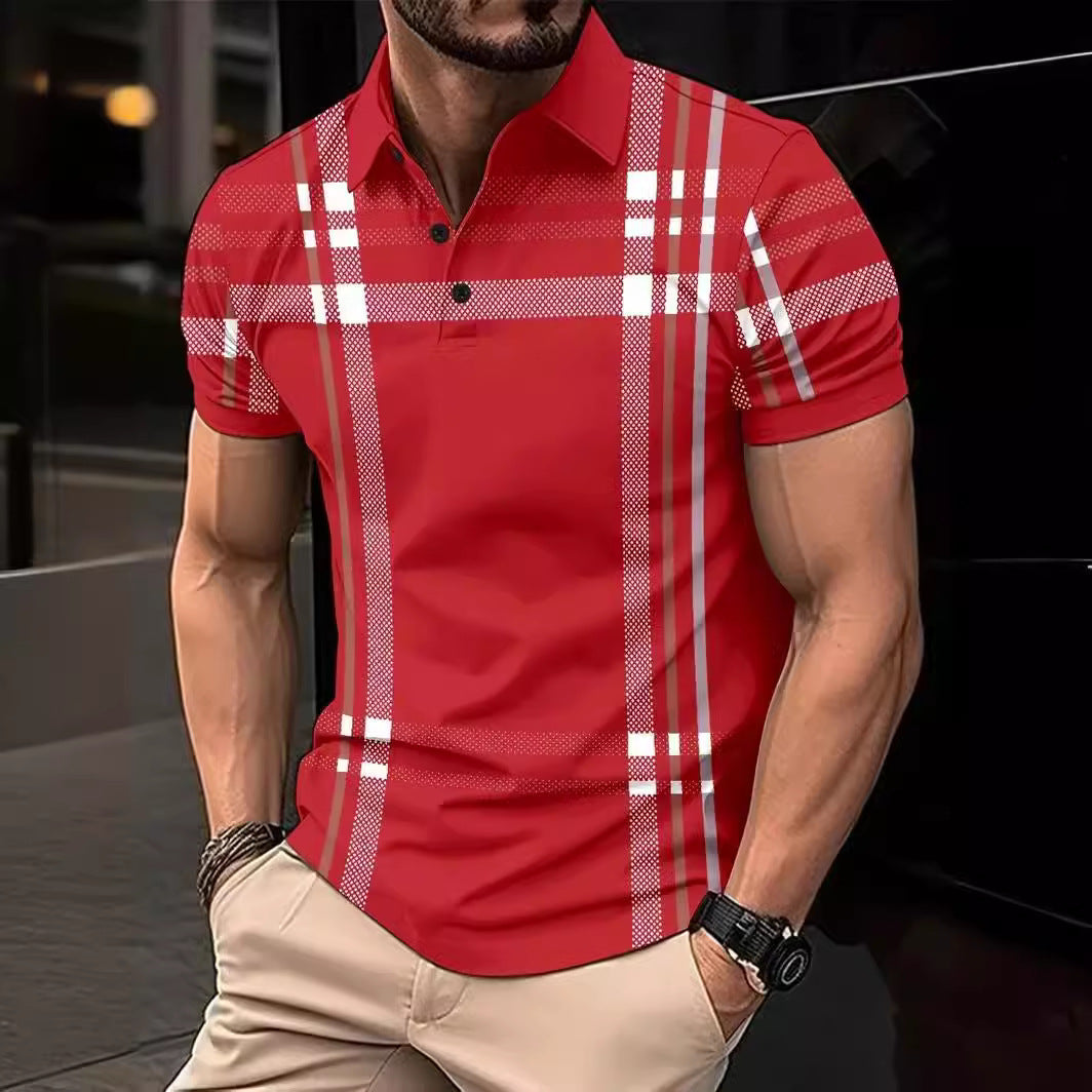 Herren Poloshirt mit modernem Karomuster und sportlichen Akzenten Aliams